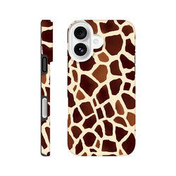 Tough iPhone case featuring a bold giraffe print safari animal pattern. Wild streetwear design wraps cleanly around edges for stylish protection.