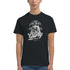 Gothic Glory men's graphic T-shirt in black featuring a statue, circular motif, and bold Glory script.