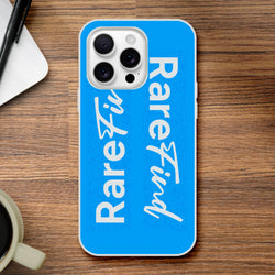 Rare Find Blue iPhone Case (13-16) Positive Slogan Phone Cover with a clean matte finish for urban style.