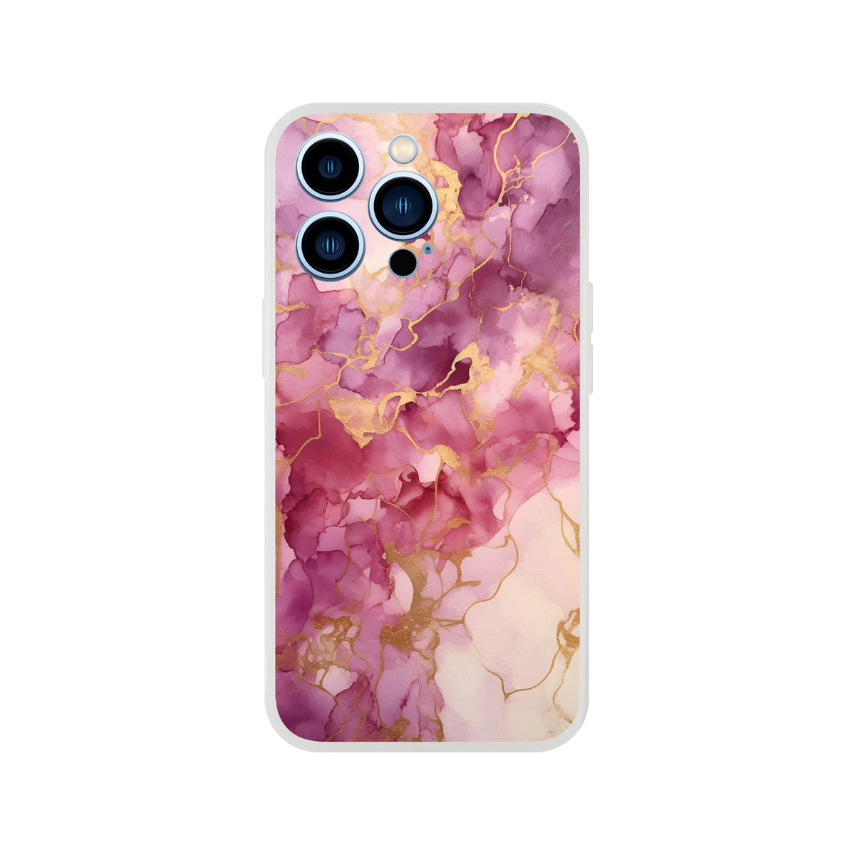 Pink marble iPhone case for iPhone 13-16, blush rose gold abstract pattern, slim matte shell with bold print.