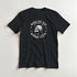 Black men's cotton-blend T-shirt with skull graphic and Ride or Die Motorcycle Club logo.