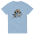 You Matter slogan on a light blue men's graphic tee with floral design in soft cotton blend.