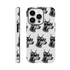 Gangster dog wraparound phone case for iPhone 16/15/14/13 with print on back and sides; glossy dual-layer protection.