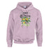 Pink lavender Lemon women's cotton-blend hoodie with lemon branch graphic and kangaroo pocket, sizes S-XL.