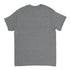 Gray women's short-sleeve T-shirt back view, plain design, soft cotton blend.