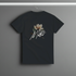 Black t-shirt with floral design and 'You Matter' text on a gray background