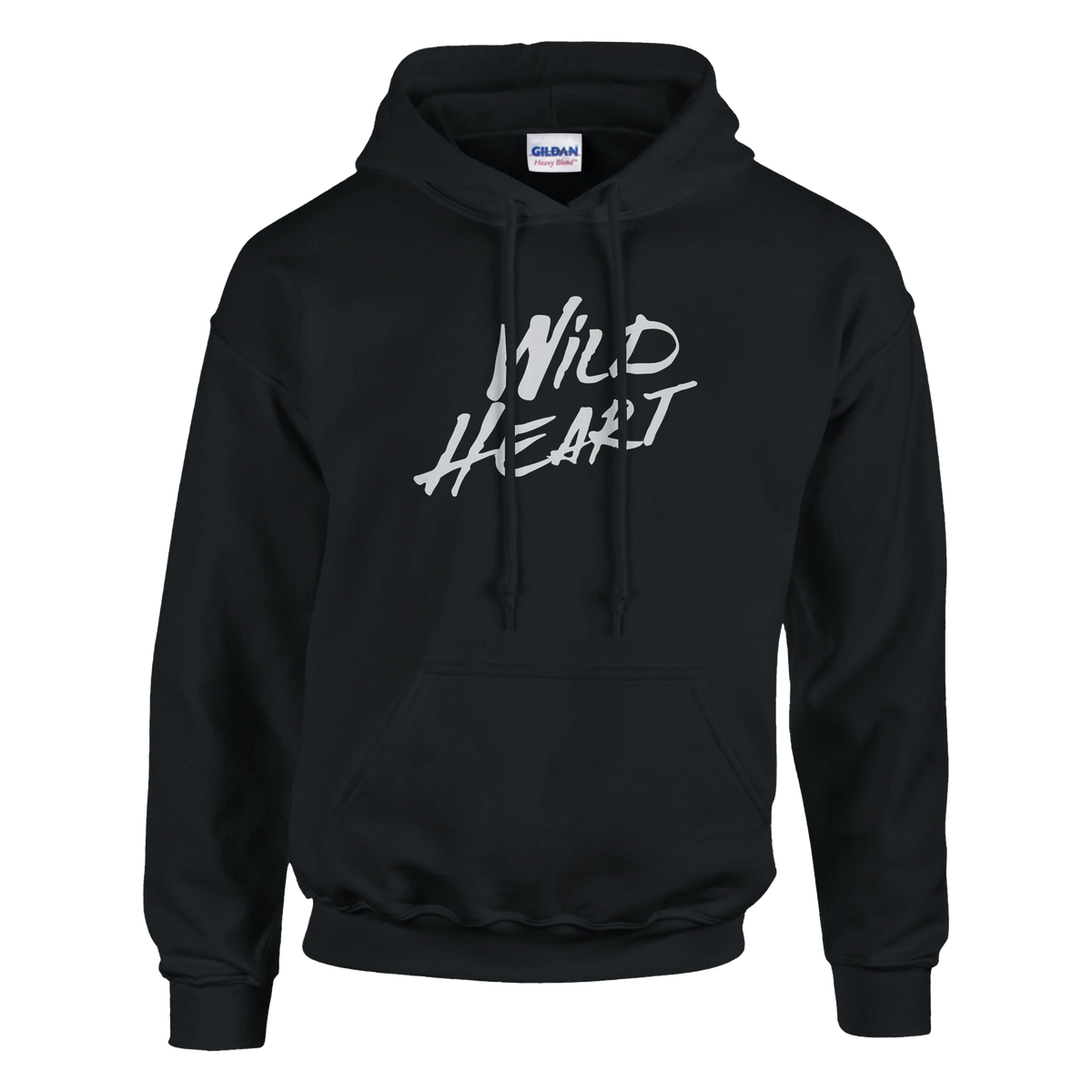 Cute Wild Heart Hoodie for women, a cozy black slogan top with bold white graphic.