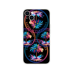 Urban Palm Trees iPhone Case 13-16 retro aesthetic with palm motif and matte finish.