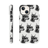 Gangster dog iPhone case for 16/15/14/13, dual-layer protective cover with wraparound print and glossy finish.
