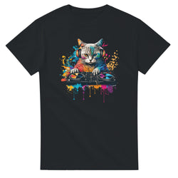 Cat DJ graphic T-shirt product image