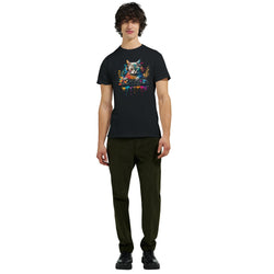 Cat DJ graphic T-shirt product image
