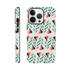 Floral tough protective phone case with wraparound back-and-sides print and glossy finish for iPhone 16/15/14/13.