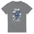 Gray heather cotton blend tee with blue botanical graphic and white 'It's OK Not To Be OK' slogan.