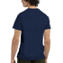 Back view of navy cotton-blend Slogan T Shirt It's OK Not To Be OK Graphic Tee with relaxed fit.