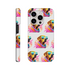 Tough dual-layer iPhone case for 16/15/14/13 with wraparound neon dog print and sunglasses.
