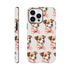 Cute dog phone case with pink bowtie; tough dual-layer wraparound protection for iPhone 16-13.