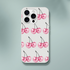 Glitter ball cherries pattern on frosted clear Flexi Case for iPhone 13-16, slim protective cover