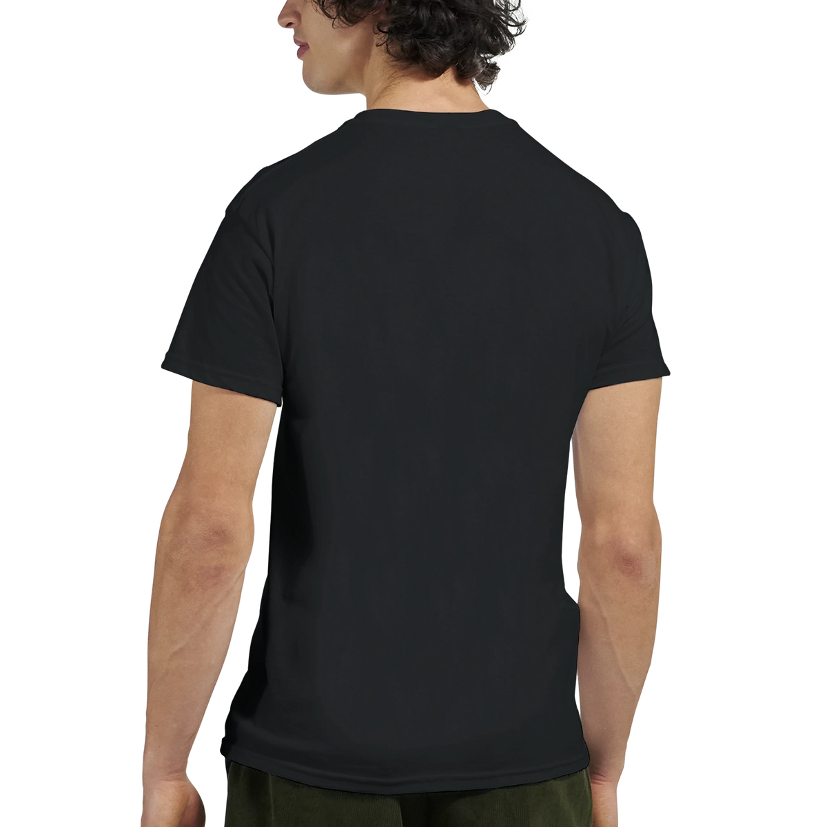 Back view of a man wearing Urban Graffiti Graphic T-Shirt for Men - Cool Streetwear Tee.