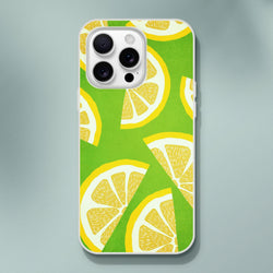 Lemon-slice iPhone case for 13–16, slim matte TPU cover with secure fit and citrus print