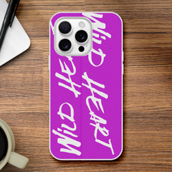 Cute Wild Heart iPhone Case (13-16) with Believe In Yourself slogan, slim matte protective cover.
