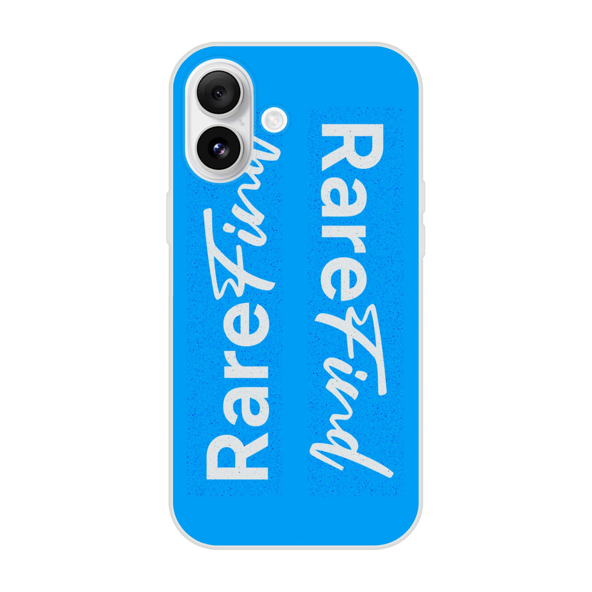 Rare Find Blue iPhone Case (13-16) Positive Slogan Phone Cover with matte finish.
