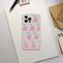 Glitter ball cherries on frosty transparent phone case for iPhone 13-16