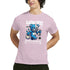 Pink cotton-blend men's tee featuring blue teddy bear holding money bags and Dead or Alive slogan.