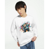 White Dab Teddy Bear men's graphic sweatshirt featuring a hoodie-clad bear and vibrant splash graffiti.