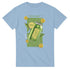 Lemons Women's Graphic T-shirt in blue with a bright lemon can and slices on soft cotton blend.