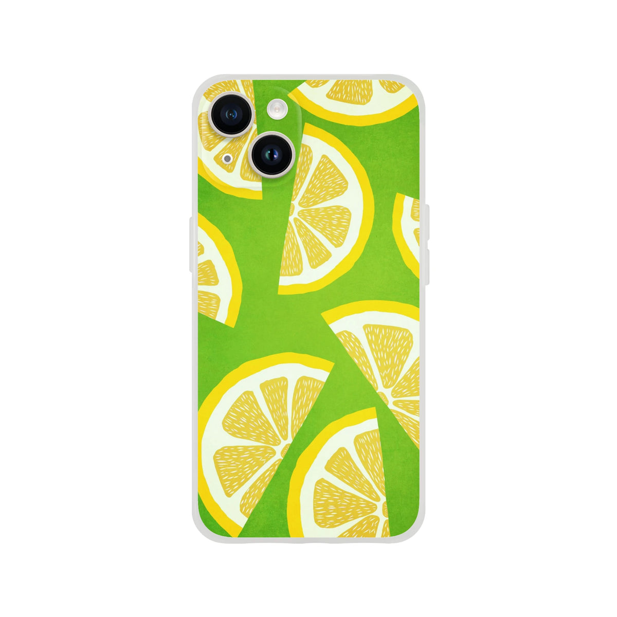 Lemon-slice iPhone case for 13–16 models with a matte finish and vibrant citrus print.
