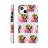 Cool Dog Phone Case for iPhone 16, 15, 14, 13 with colorful dog wearing sunglasses and wraparound print.