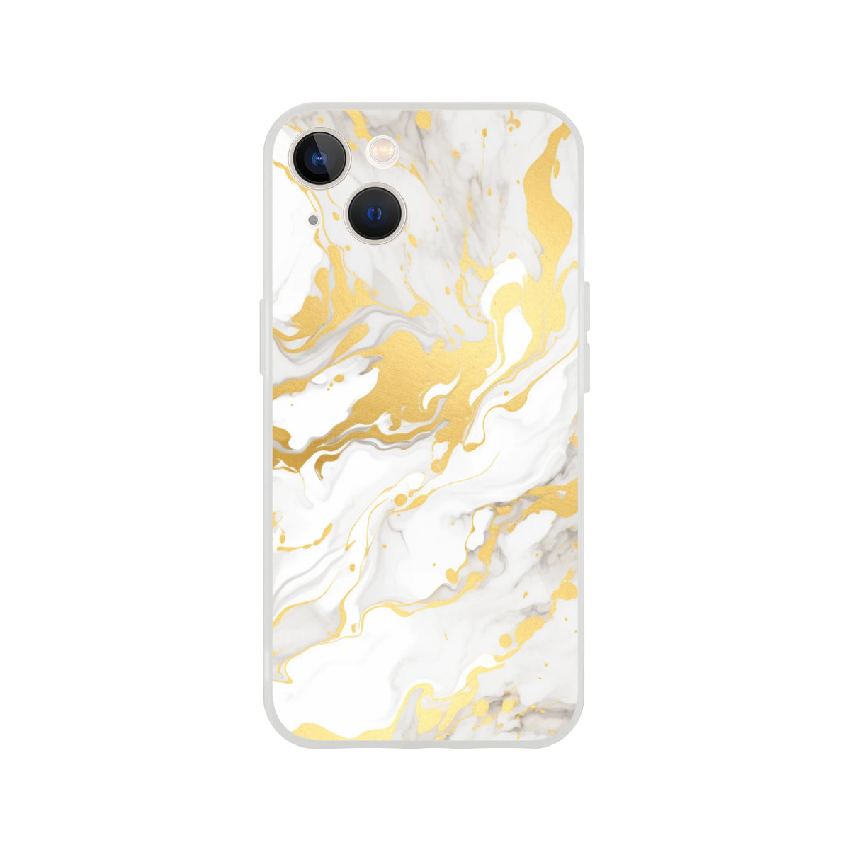 Gold and cream marble iPhone case with abstract luxury pattern for 13-16