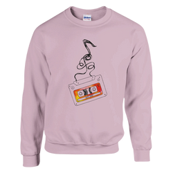 Pink Retro Cassette Tape sweatshirt for Women - Vintage Music Graphic Jumper.