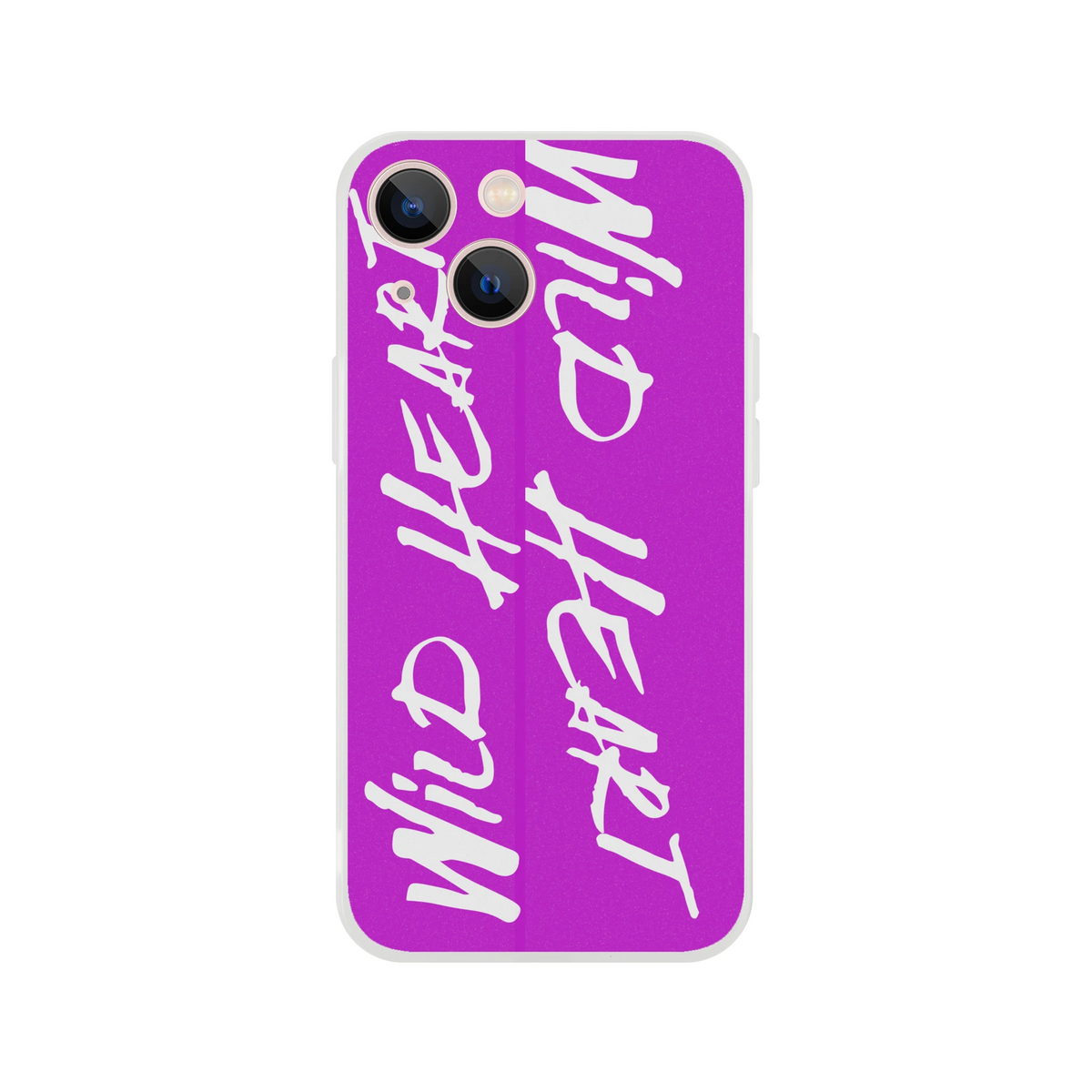 Believe In Yourself slogan iPhone case for 13-16, purple with white abstract graffiti, slim matte