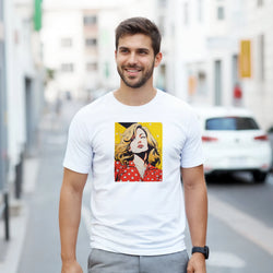Retro Pop Art Women T-Shirt for Men - Vintage Streetwear Top