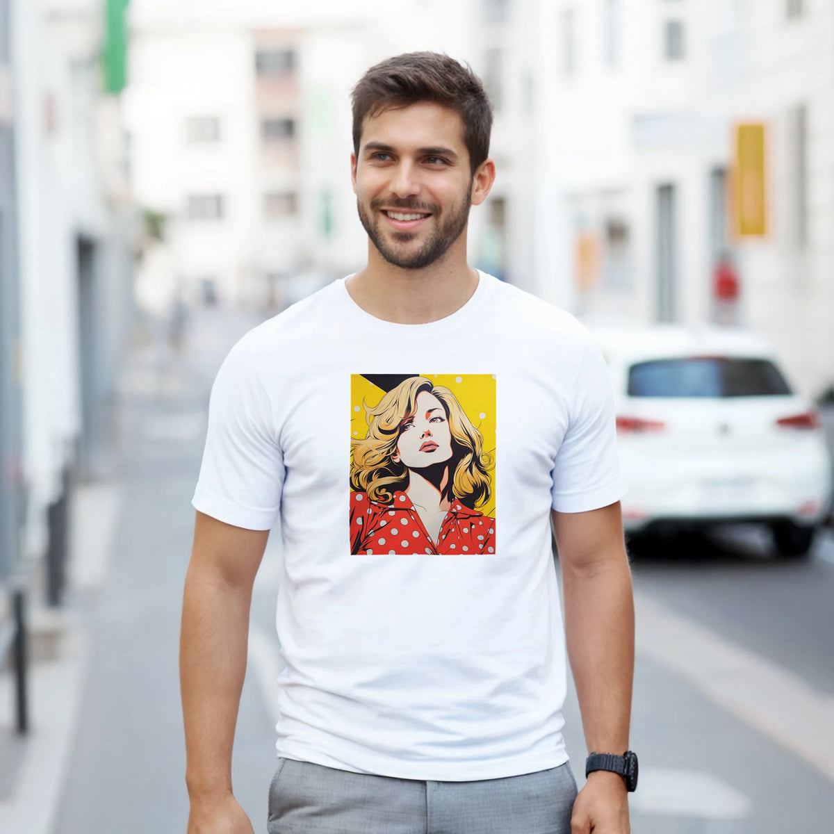 Retro Pop Art Women T-Shirt for Men - Vintage Streetwear Top