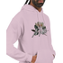 Men's You Matter hoodie in lavender with floral graphic, 50/50 cotton-polyester, front pouch pocket.