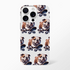 Tough iPhone case featuring bulldogs on skateboards with wraparound print.