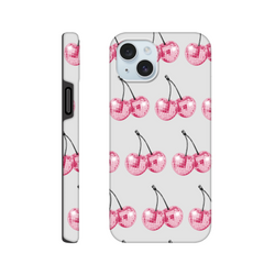 Glitter ball cherries wraparound phone case with dual-layer protection for iPhone 16-13.