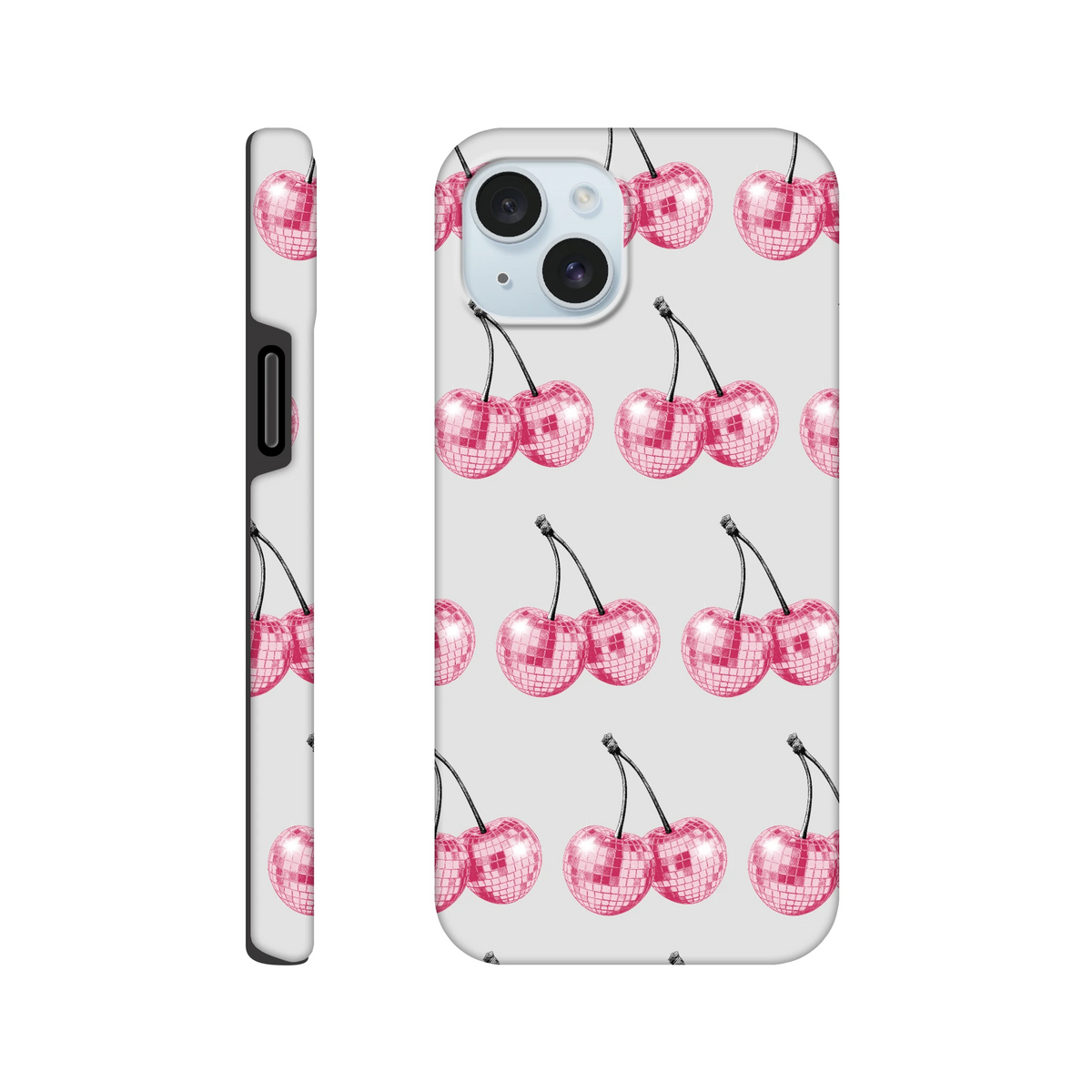Glitter ball cherries wraparound phone case with dual-layer protection for iPhone 16-13.