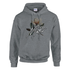 Gray women's hoodie with You Matter slogan and magnolia illustration, front pouch pocket, drawstring hood.