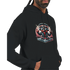 Men's DJ Bear Hoodie in black with a bear DJ graphic on a turntable, 50/50 cotton-polyester, bold everyday style