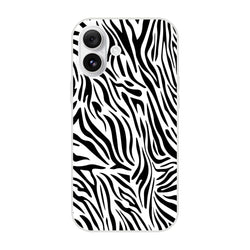 Black and white zebra print iPhone case for iPhone 13-16 with bold Y2K animal aesthetic.