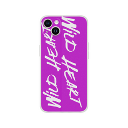 Purple iPhone case for iPhone 13-16 with white abstract slogan text Believe In Yourself.