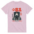 Pink JDM men's graphic tee with car under the hood and a person standing, featuring Japan Domestic Market.