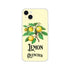 Lemon branch illustration on pale yellow iPhone case with Lemon Quencher typography.