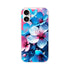 Blossom floral slim TPU case for iPhone 16, 15, 14, 13 in pastel blues and pinks.