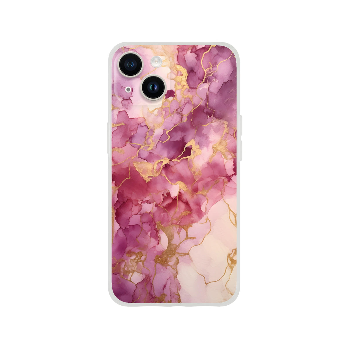 Pink marble iPhone case with blush rose gold abstract pattern for iPhone 13–16