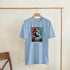 New York Men's Graphic T-Shirt in grey-blue with Statue of Liberty poster graphic, soft cotton blend, sizes S–XL