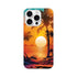 Tropical Sunset iPhone Case with palm trees at sunset, slim protective cover for iPhone 16 15 14 13.